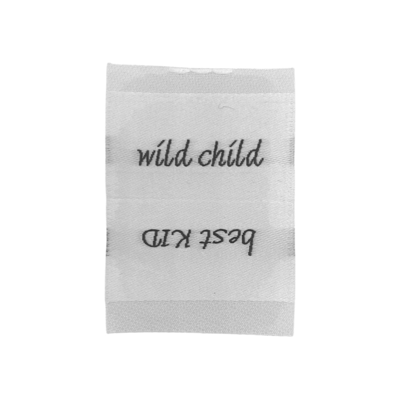 Weblabel | best KID/wild child | weiß