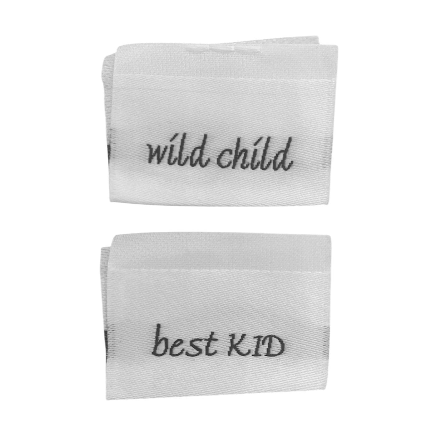 Weblabel | best KID/wild child | weiß