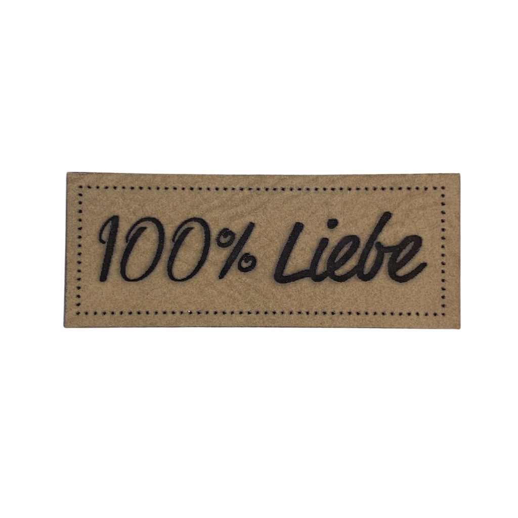 Label | 2x5 cm | 100% Liebe | 30 Farben