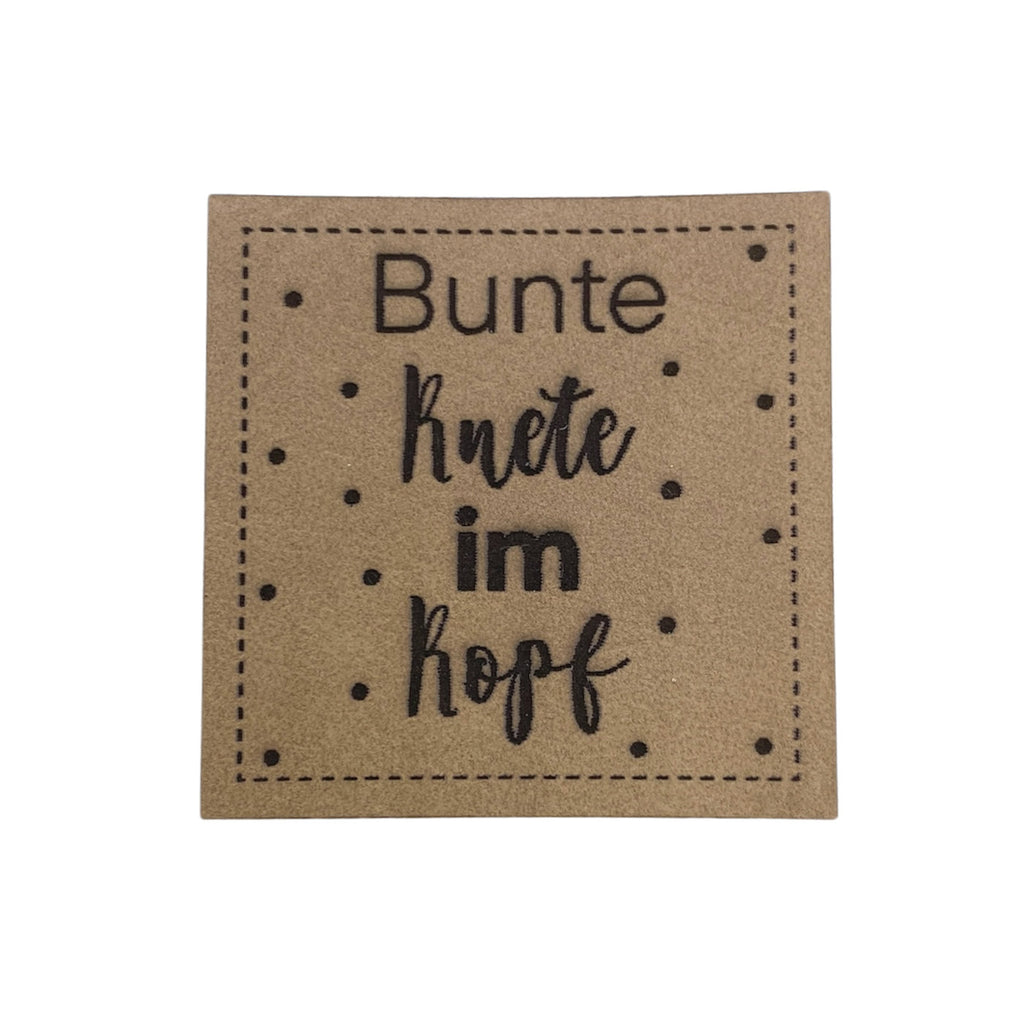 Label | 4x4 cm | Bunte Knete im Kopf | 30 Farben