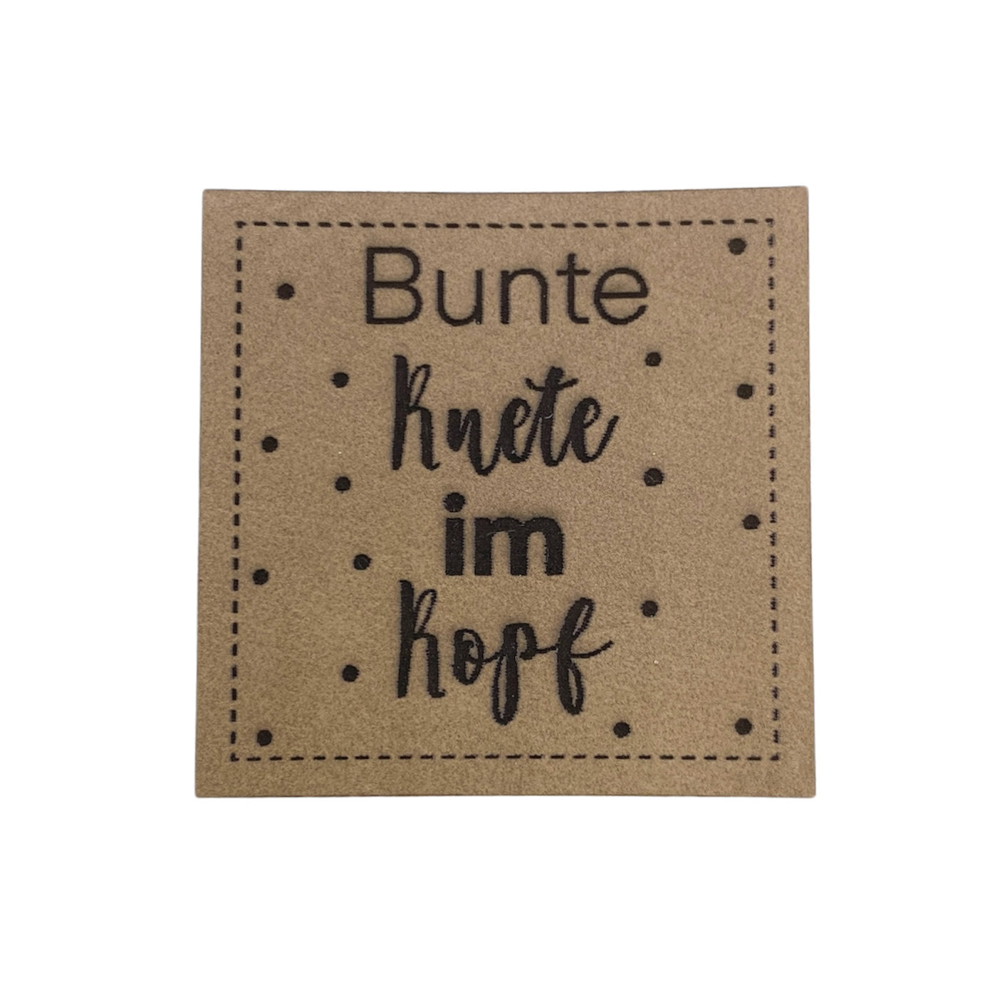 Label | 4x4 cm | Bunte Knete im Kopf | 30 Farben