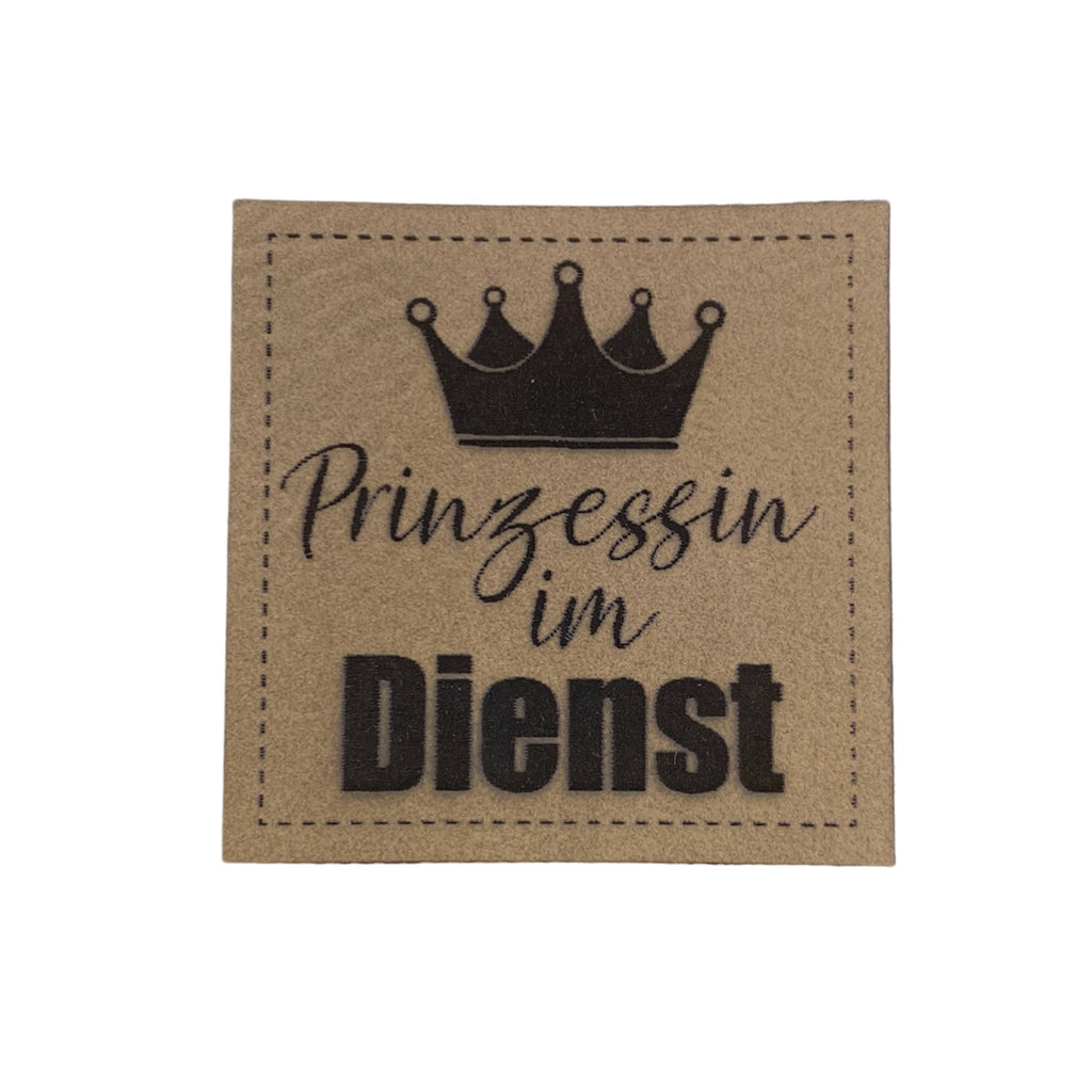 Label | 4x4 cm | Prinzessin im Dienst | 30 Farben