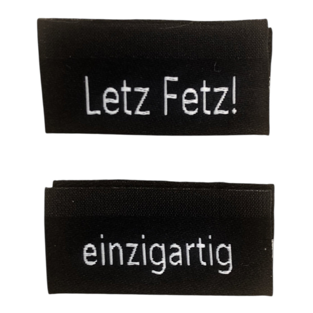 Weblabel | Letz Fetz/einzigartig | schwarz