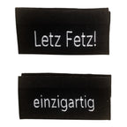 Weblabel | Letz Fetz/einzigartig | schwarz