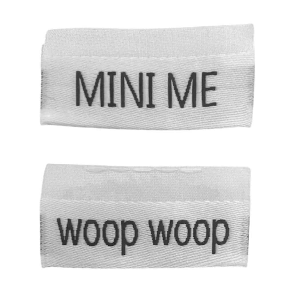 Weblabel | mini me/woop woop | weiß