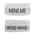 Weblabel | mini me/woop woop | weiß