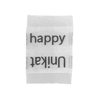 Weblabel | Unikat/happy | weiß