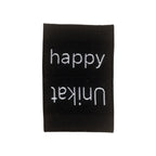 Weblabel | Unikat/happy | schwarz
