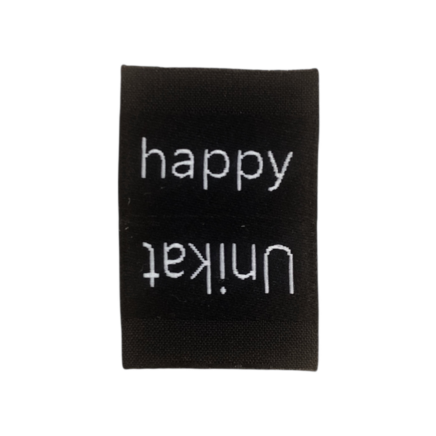 Weblabel | Unikat/happy | schwarz