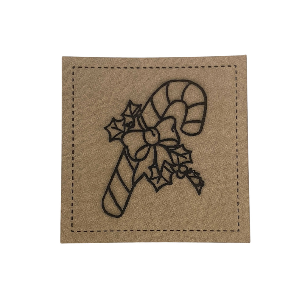 Label | 4x4 cm | Zuckerstange | 30 Farben