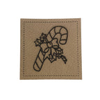 Label | 4x4 cm | Zuckerstange | 30 Farben