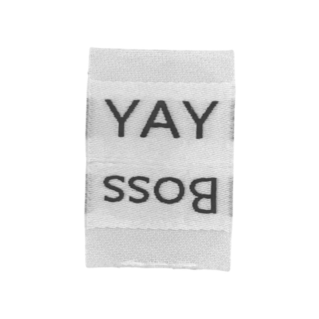 Weblabel | YAY/Boss | weiß