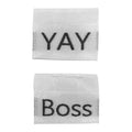 Weblabel | YAY/Boss | weiß