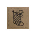 Label | 4x4 cm | Weihnachtssocke | 30 Farben