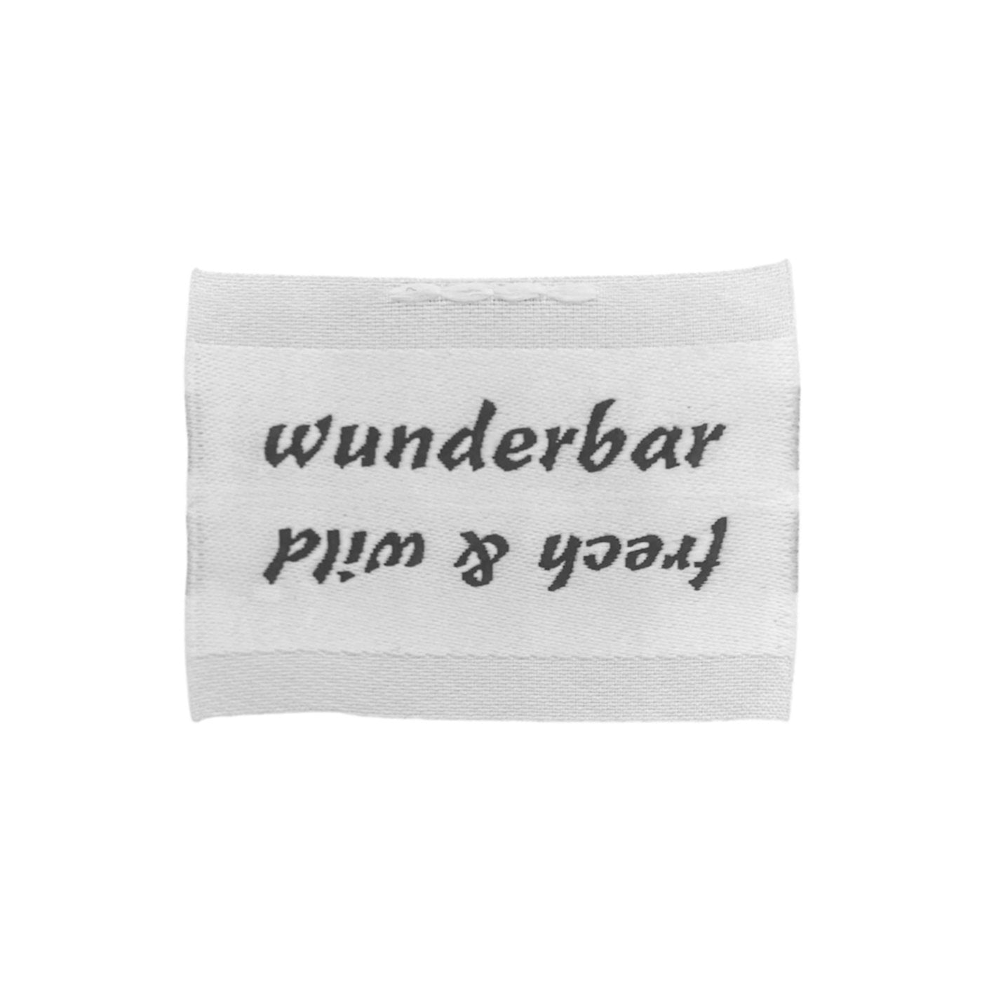 Weblabel | frech & wild/wunderbar | weiß