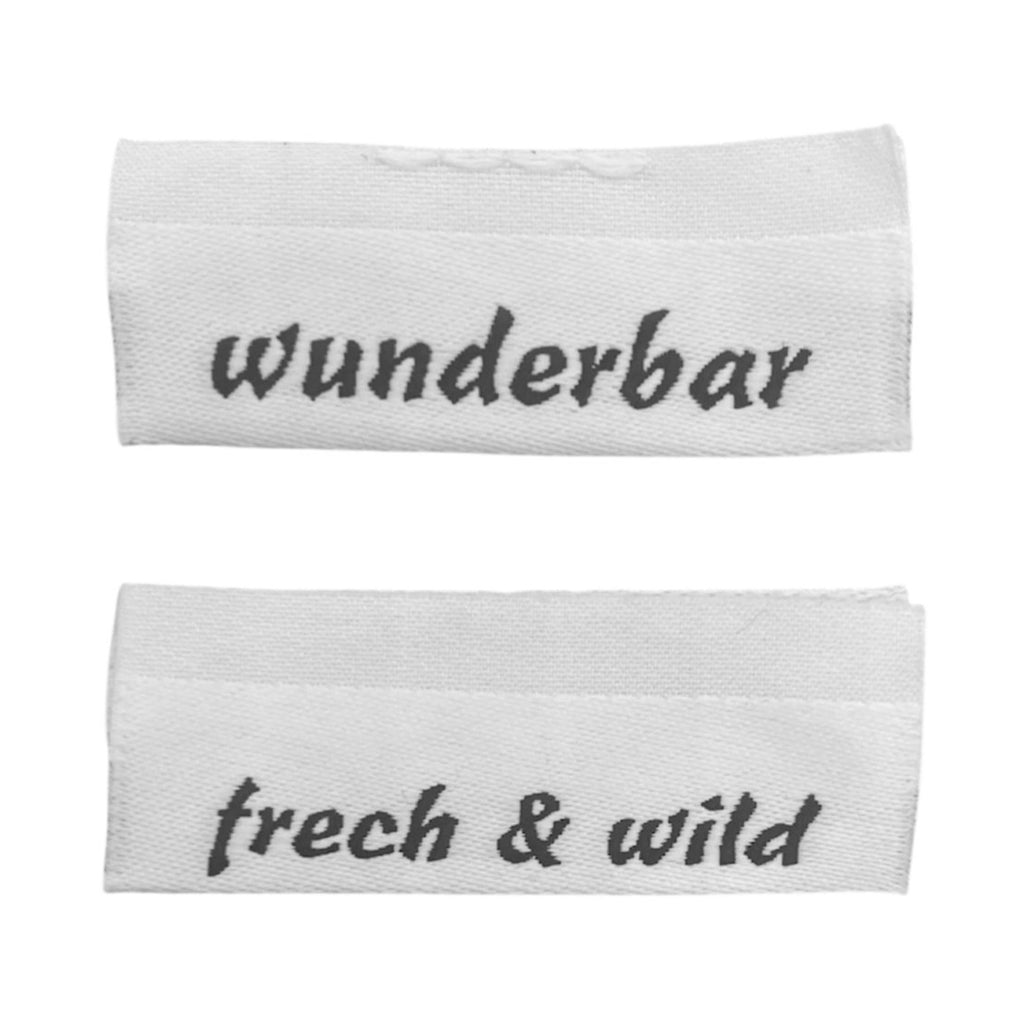 Weblabel | frech & wild/wunderbar | weiß