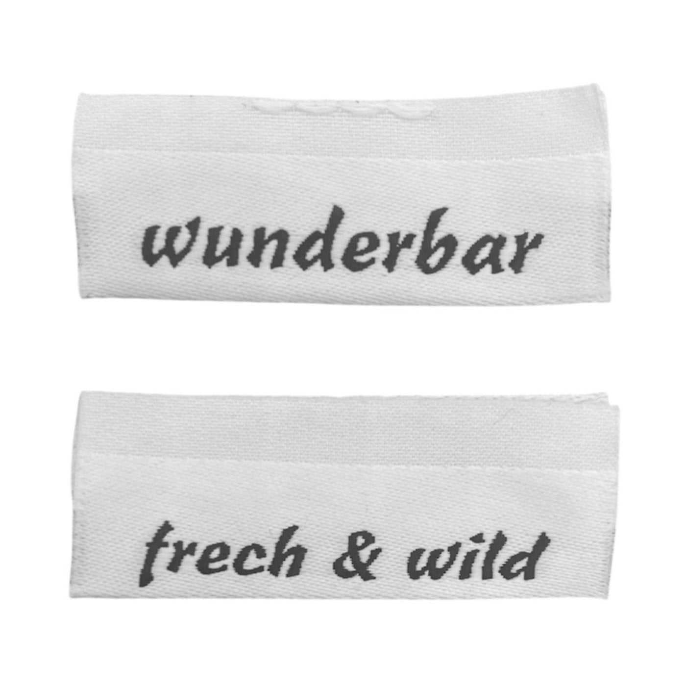 Weblabel | frech & wild/wunderbar | weiß