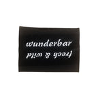 Weblabel | frech & wild/wunderbar | schwarz