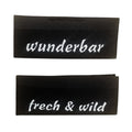 Weblabel | frech & wild/wunderbar | schwarz