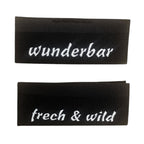 Weblabel | frech & wild/wunderbar | schwarz