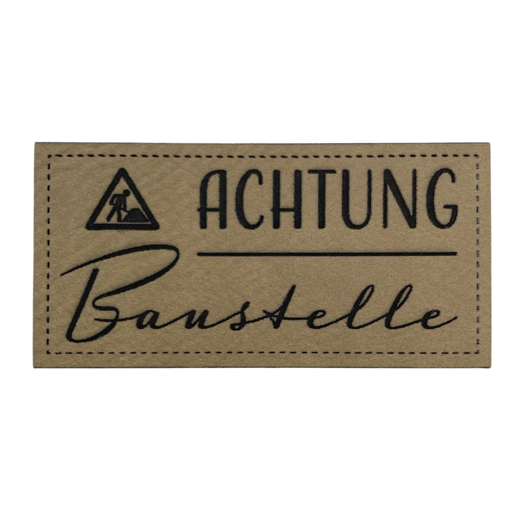 Label | 3x6 cm | Achtung Baustelle | 30 Farben