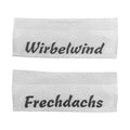 Weblabel | Frechdachs/Wirbelwind | weiß