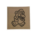 Label | 4x4 cm | Teddybär | 30 Farben