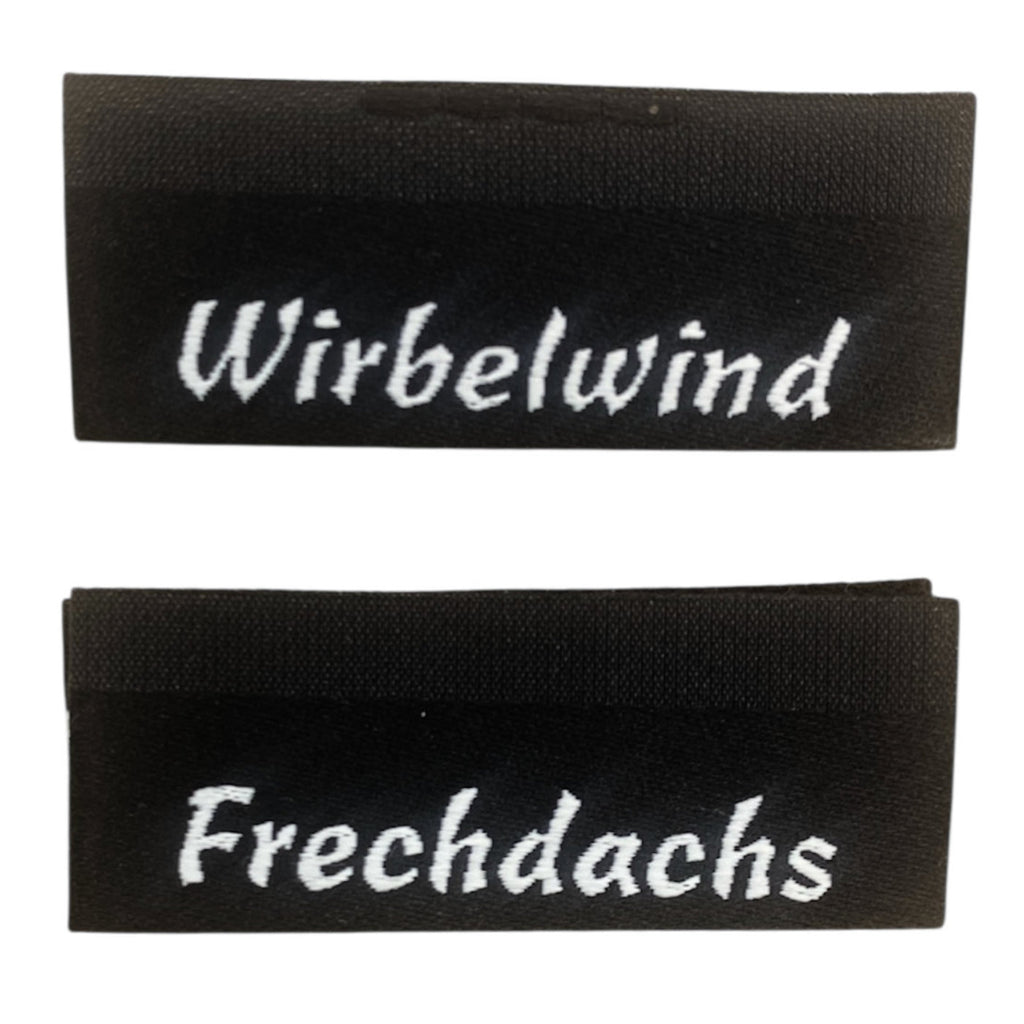 Weblabel | Frechdachs/Wirbelwind | schwarz