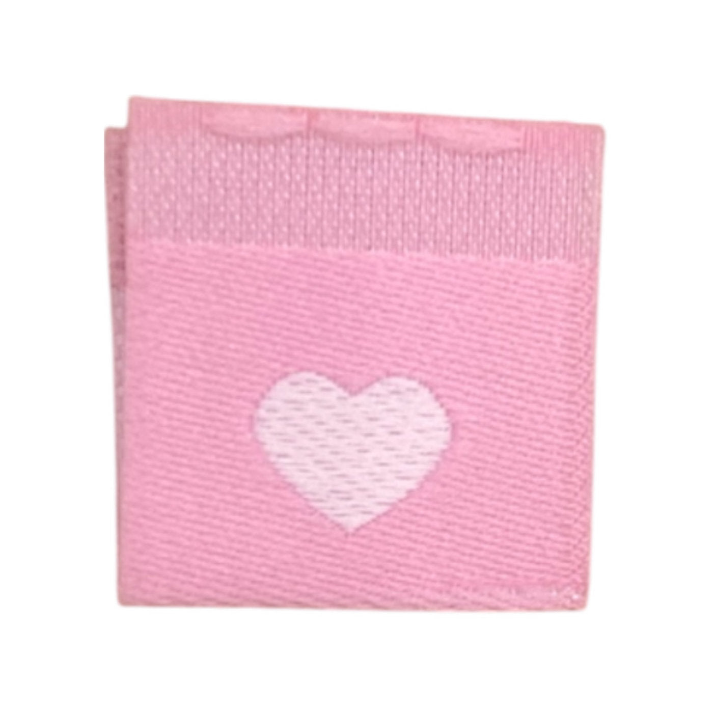 4 Stück Weblabel | Herz | rosa