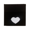 4 Stück Weblabel | Herz | schwarz