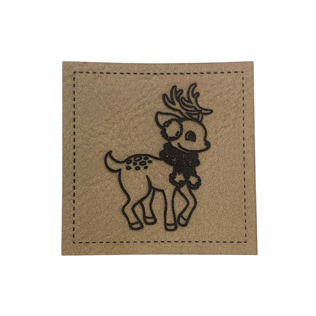 Label | 4x4 cm | Reh Schal | 30 Farben