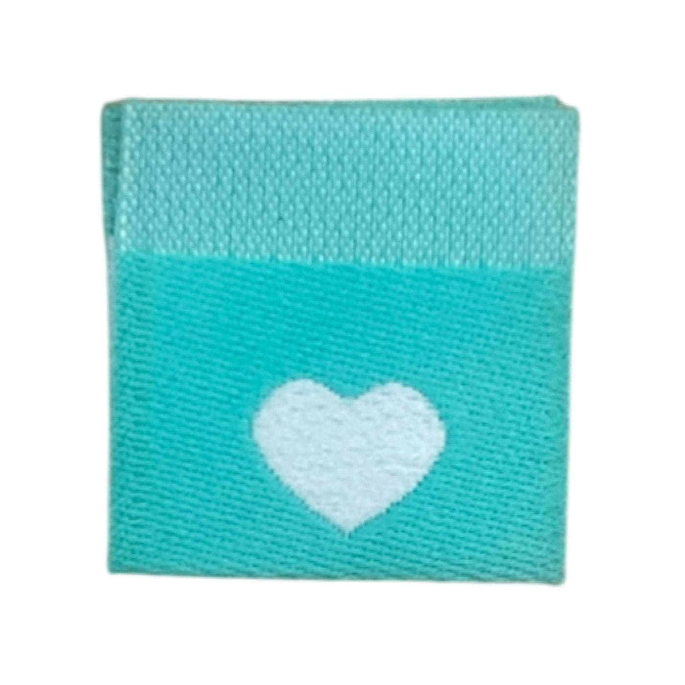4 Stück Weblabel | Herz | mint