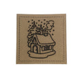 Label | 4x4 cm | Häuschen | 30 Farben