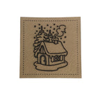 Label | 4x4 cm | Häuschen | 30 Farben