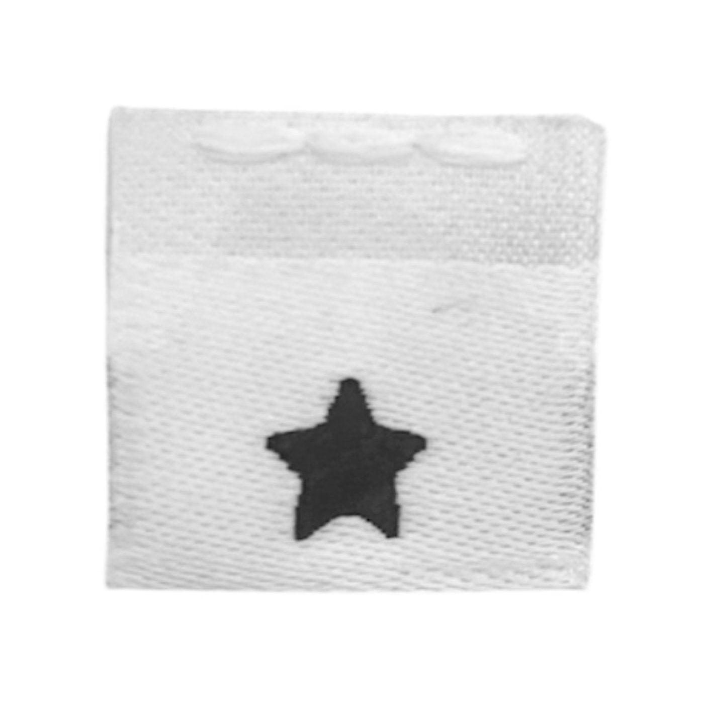4 Stück Weblabel | Stern | weiß
