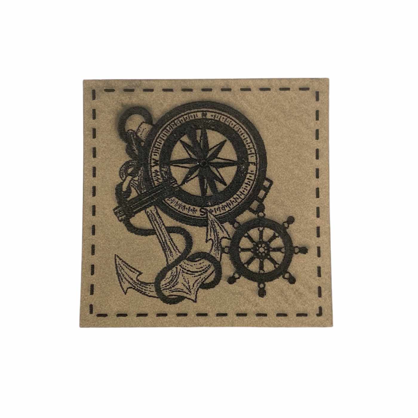 Label | 4x4 cm | Anker mit Kompass | 30 Farben
