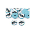 Kinderknopf | 15,4 mm | Auto blau