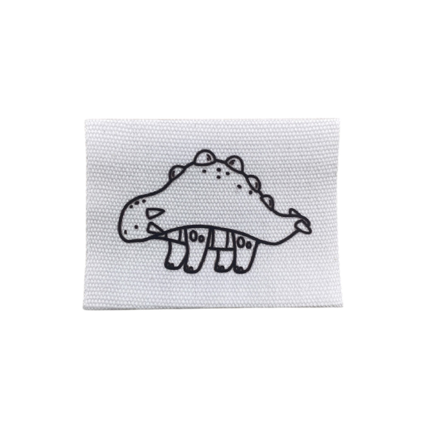 Baumwolllabel | Dino #1 | weiß