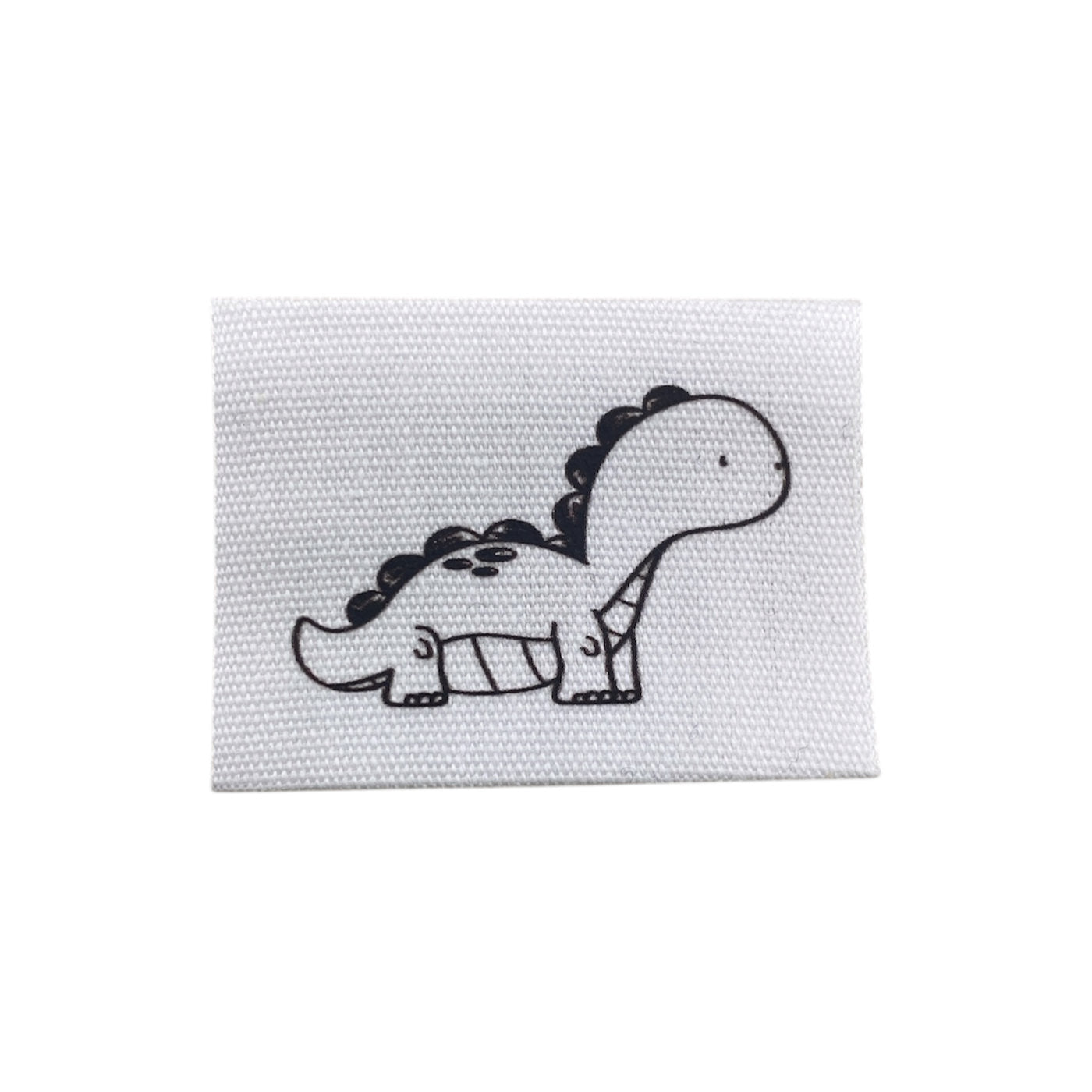 Baumwolllabel | Dino | weiß