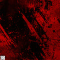 Rest 0,5m Bündchenstoff | Grunge rot-schwarz