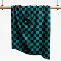 Bündchenstoff | Karogrunge petrol