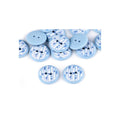 Kinderknopf | 15,4 mm | Hellblau gestreift