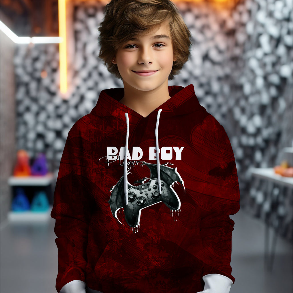 Panel | French Terry | Bad Boy Fledermaus rot
