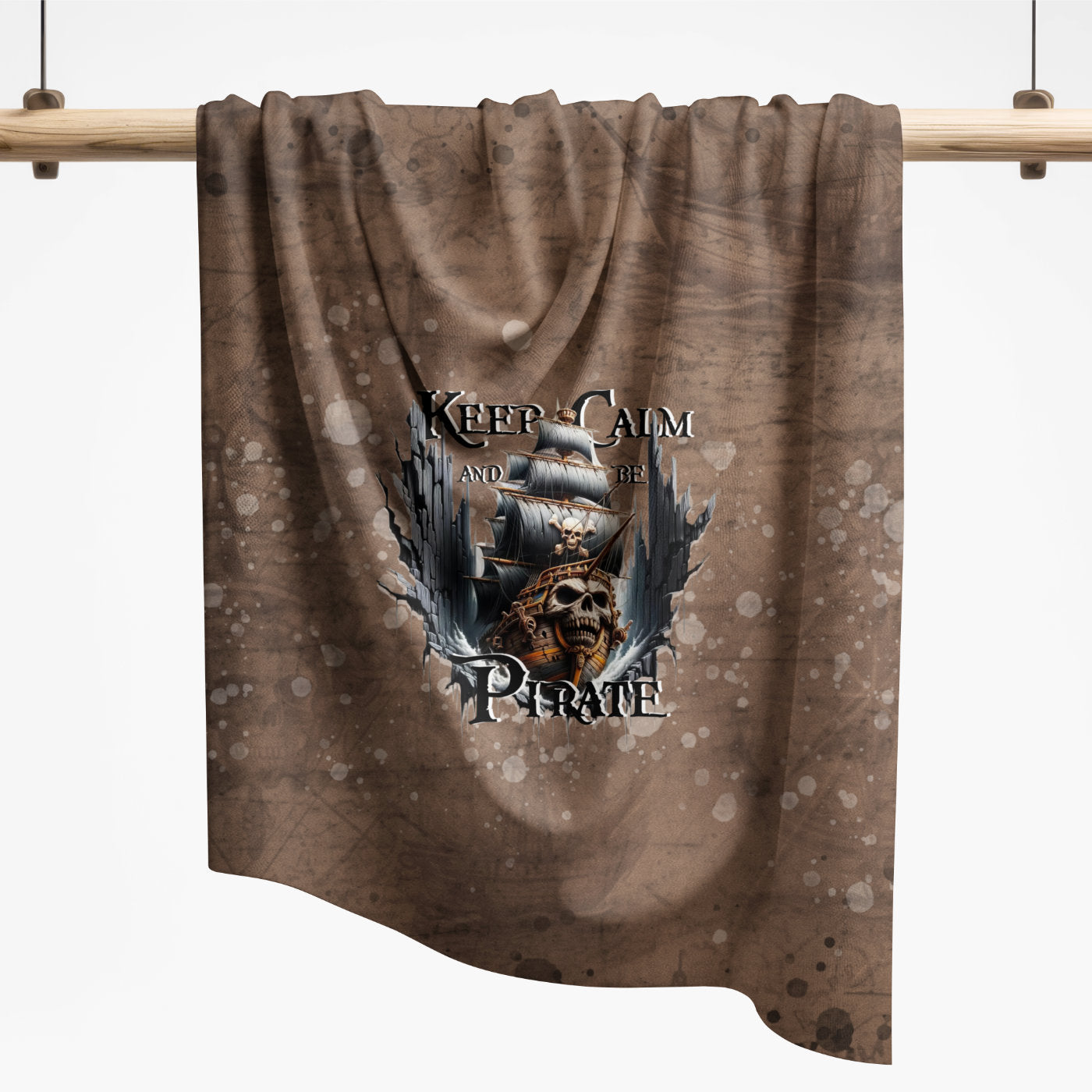 Panel | French Terry | Keep calm and be pirate beige